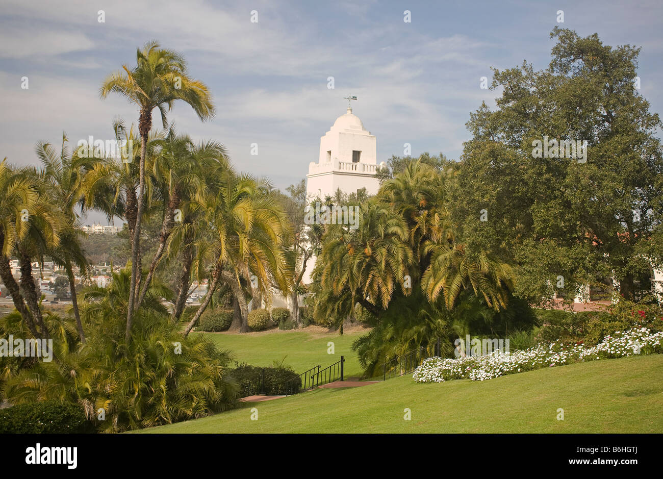 Kalifornien - Junipero Serra Museum im Park Presidio von San Diego. Stockfoto