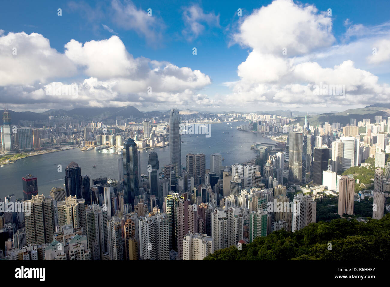 Hong Kong Stadtbild im Laufe des Tages Stockfoto