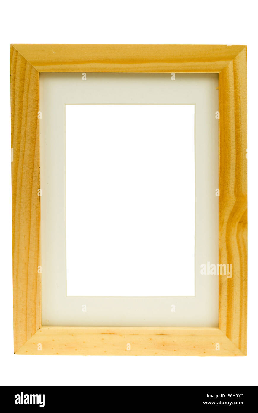 klassische Holz Bilderrahmen isoliert auf weißem Hintergrund Stockfoto