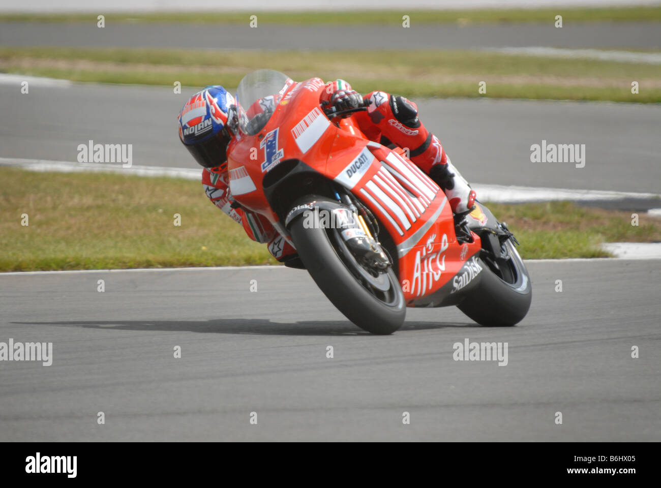 MOTO GP BRITISH GRAND PRIX DONNINGTON PARK 20. JUNI 2008 NO: 1 CASEY STONER Stockfoto