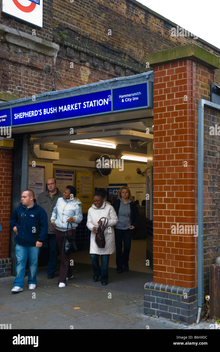 Shepherds Bush Markt u-Bahnstation in West London England UK Stockfoto