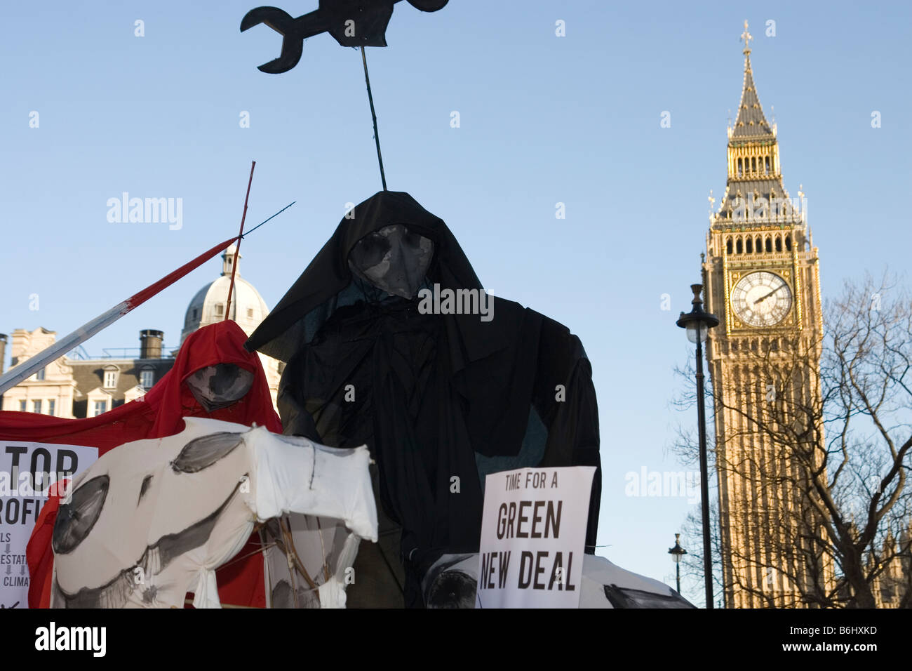Kampagne gegen den Klimawandel März am Parliament Square in London Stockfoto