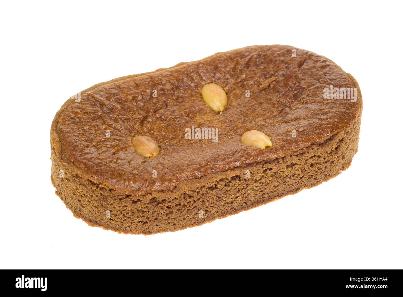 typische holländische Cookie gefüllt mit Mandelkleie Stockfoto