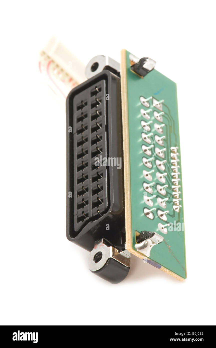 Objekt auf weißen Chip auf weiß hautnah Stockfoto