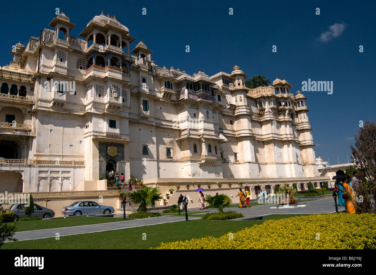 Stadtschloss. Udaipur. Rajasthan. Indien Stockfoto