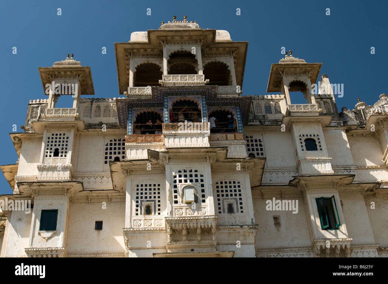 Stadtschloss. Udaipur. Rajasthan. Indien Stockfoto