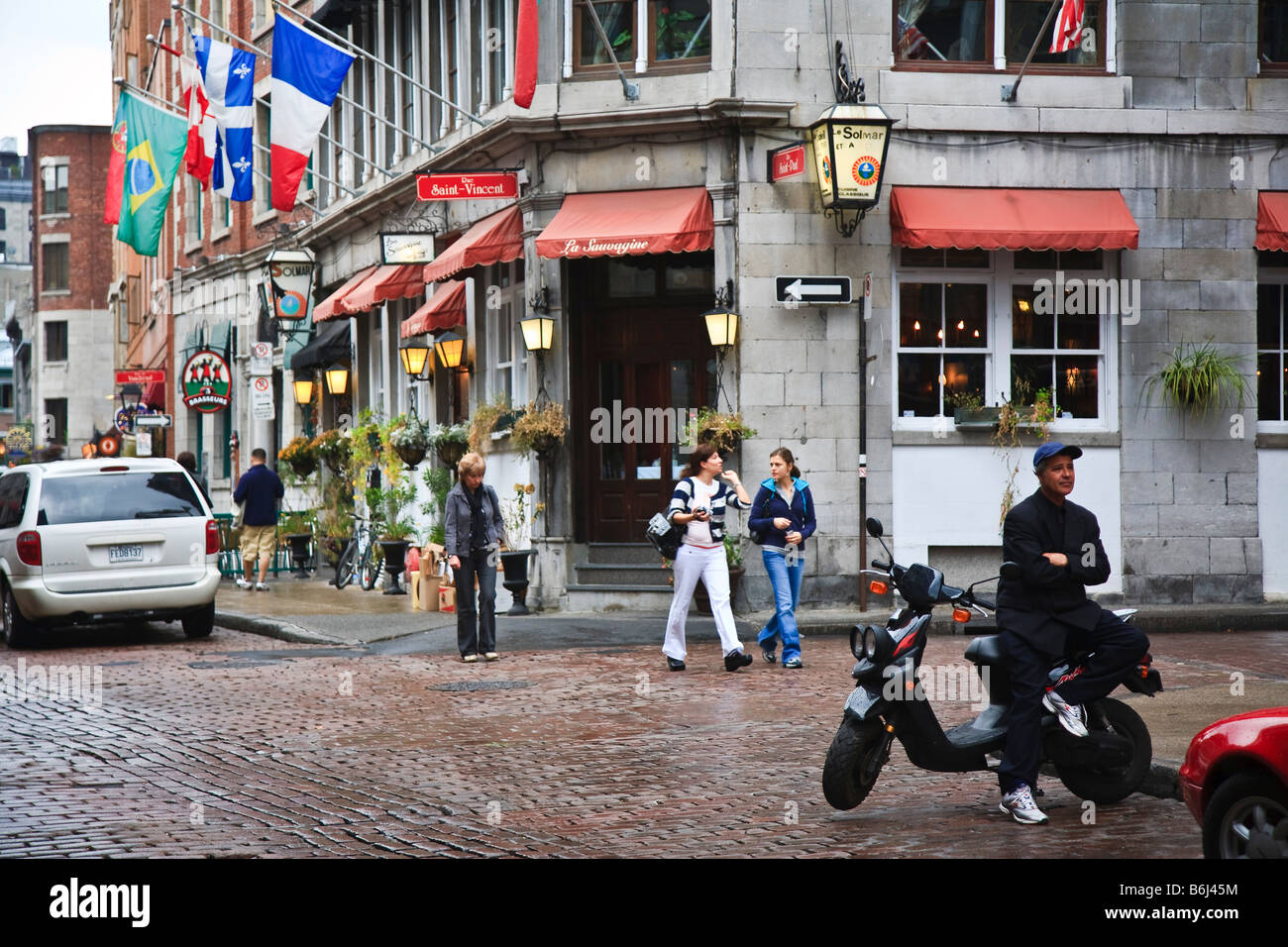 Rue Saint Paul Altstadt Montreal Quebec Kanada Stockfoto