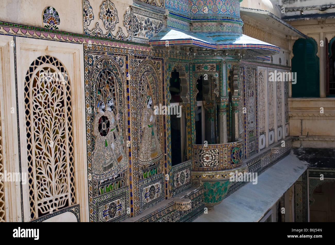 Stadtschloss. Udaipur. Rajasthan. Indien Stockfoto