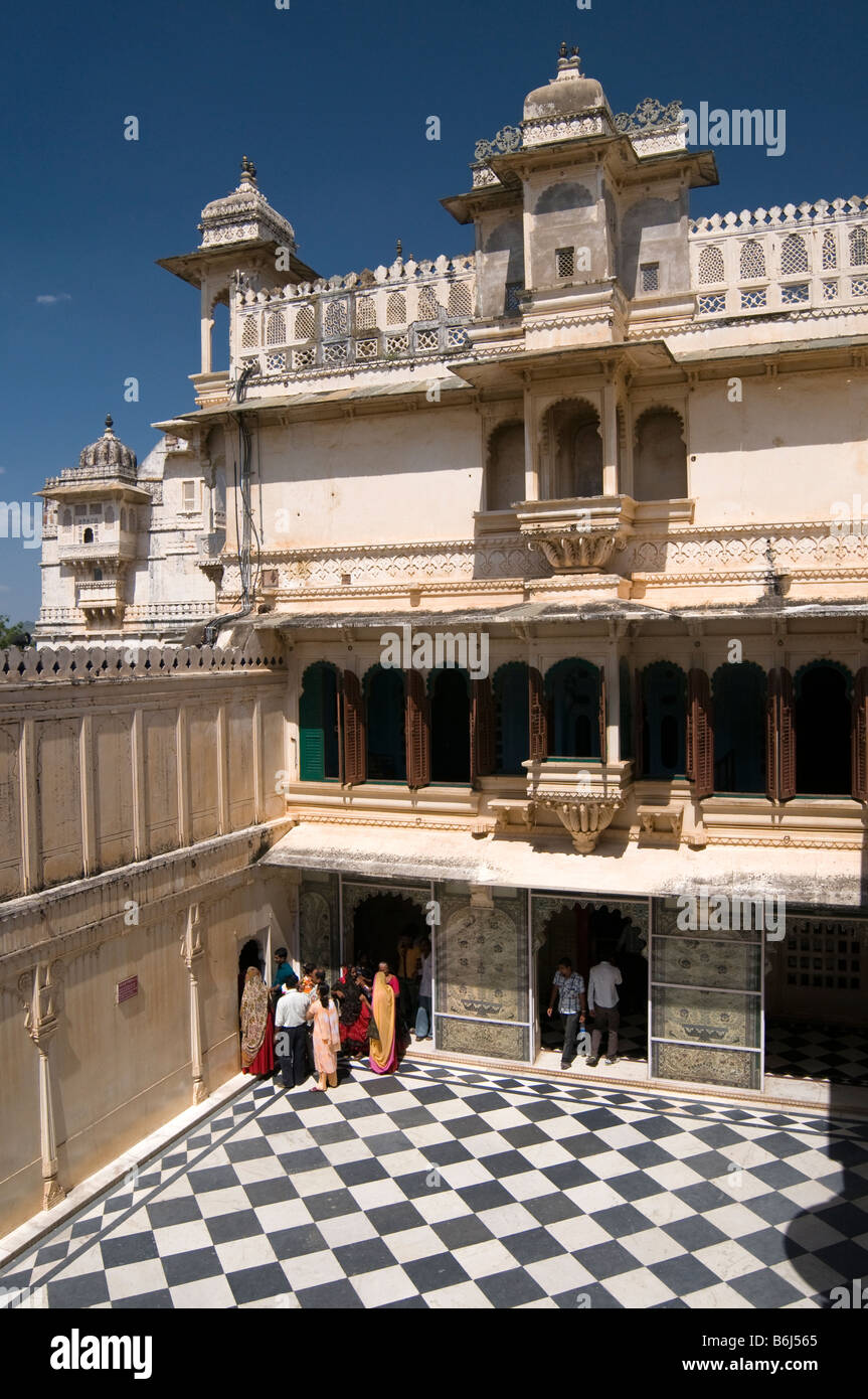 Stadtschloss. Udaipur. Rajasthan. Indien Stockfoto