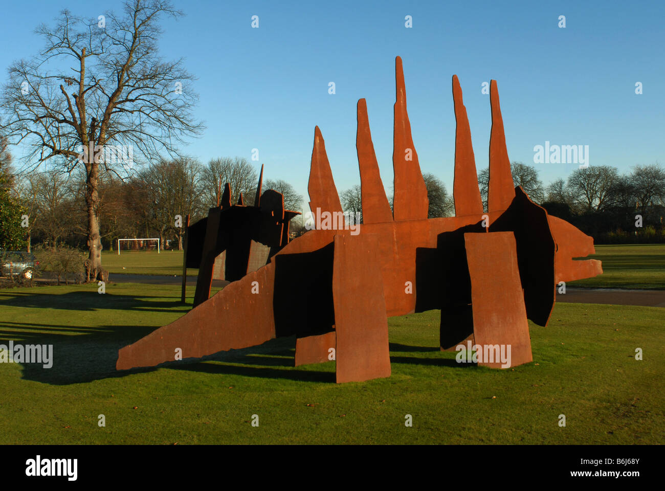 Teil der Installation "die Sanftmütigen die Erde aber nicht die Schürfrechte der Chapman-Brüder am Jesus College erben werden" Stockfoto