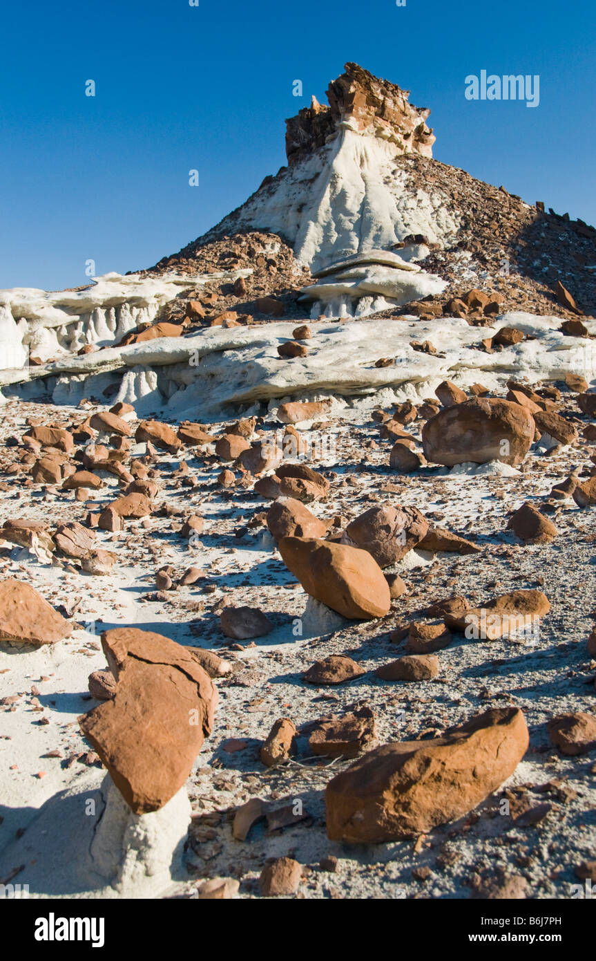 Felsformationen an Bisti Badlands in Bisti De Na Zen Wildnis New Mexico Stockfoto