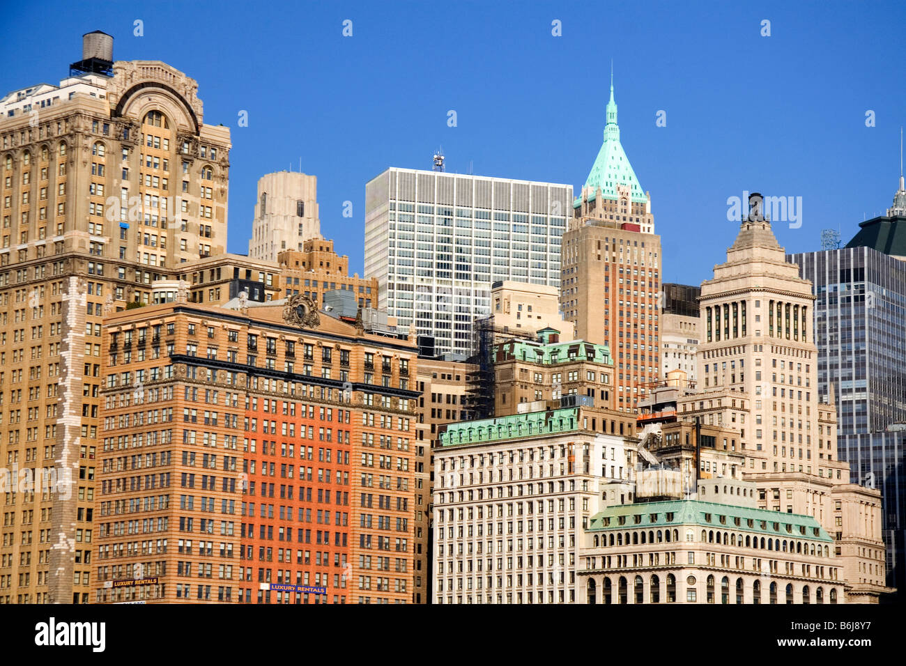 Wolkenkratzer in Lower Manhattan New York City New York USA Stockfoto