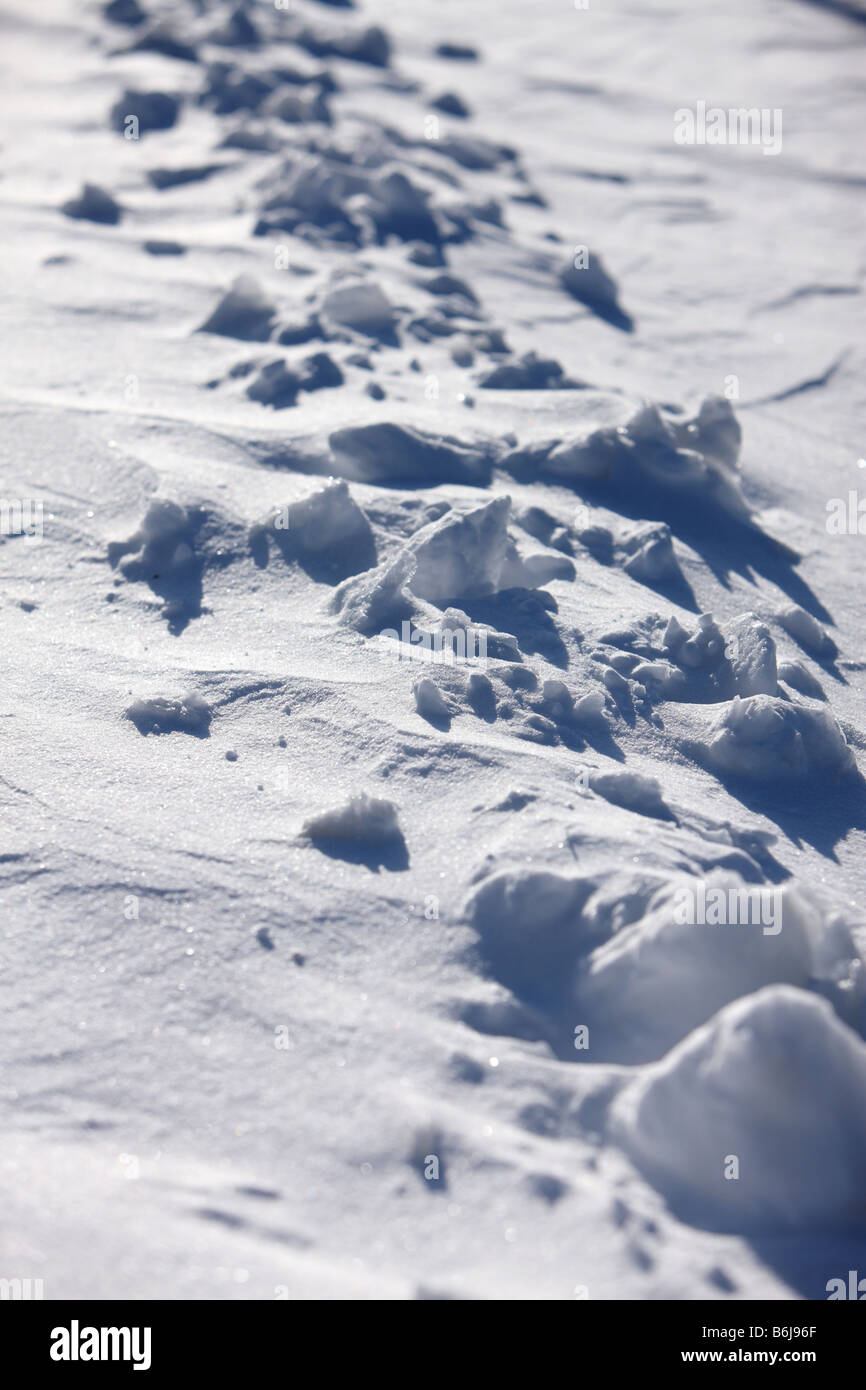 Schnee und Eis Textur hautnah Stockfoto
