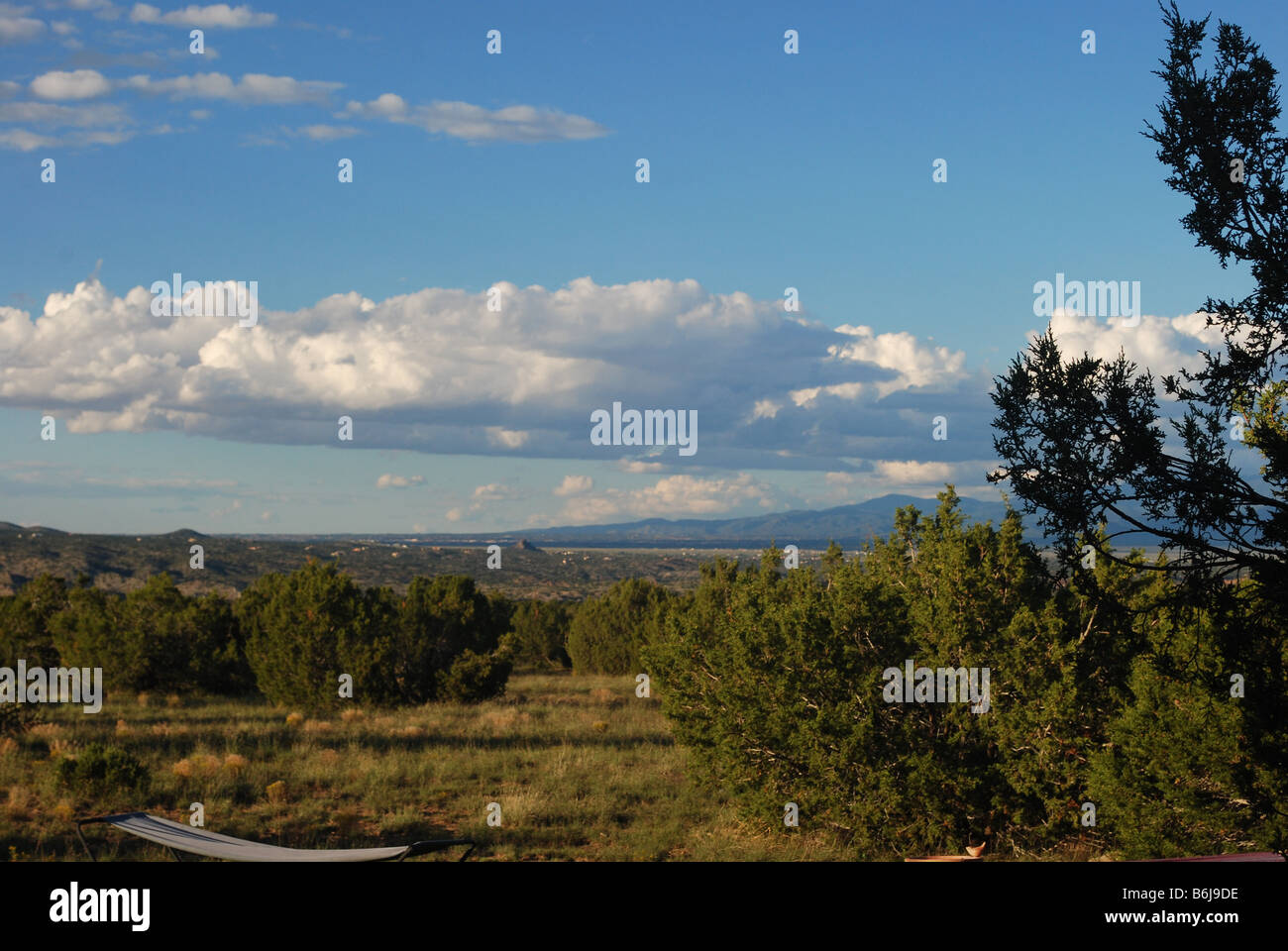 Berg hoch Feather Ranch Cerrillos New Mexico USA Stockfoto