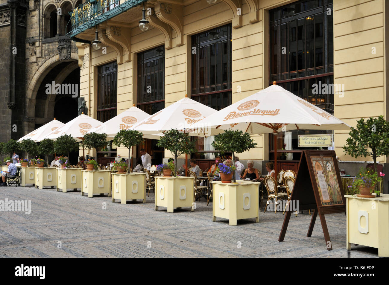 Kommunale Haus Café des Pulver-Tor-Prag Stockfoto