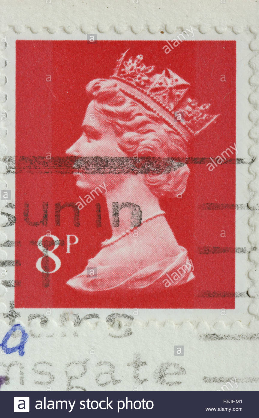 Englische Briefmarke Briefmarken Post Post Stockfotografie Alamy