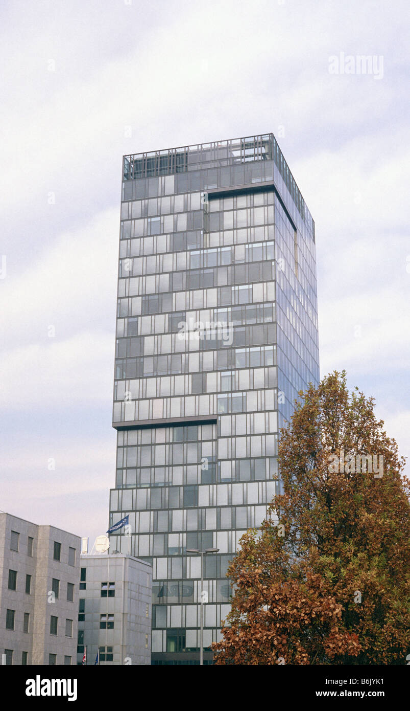 Zagreb-Turm - Zagreb Börsengebäude (ZSE), Zagreb, Kroatien Stockfoto