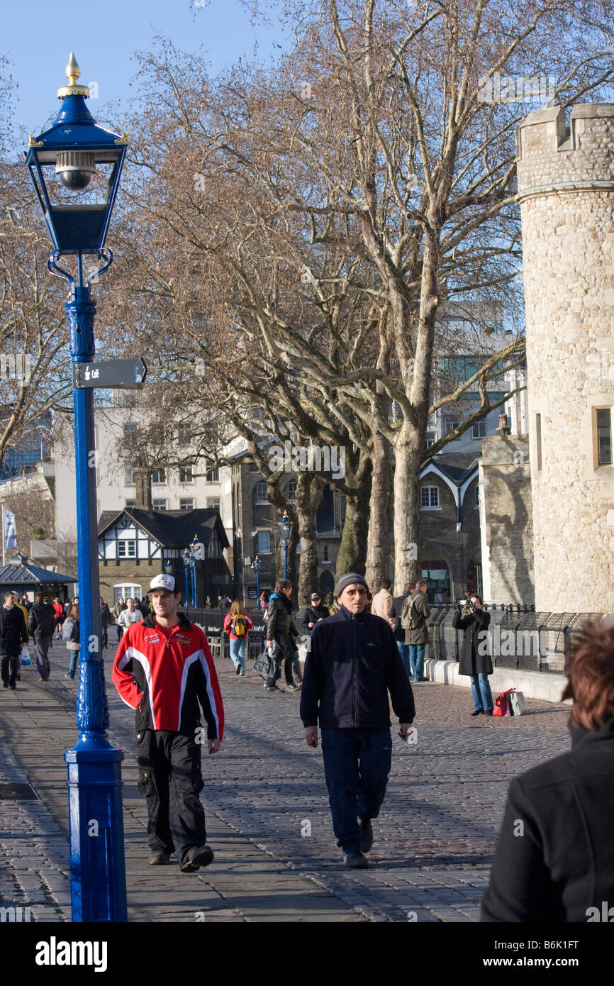 Touristen an der "Tower of London" GB-UK Stockfoto