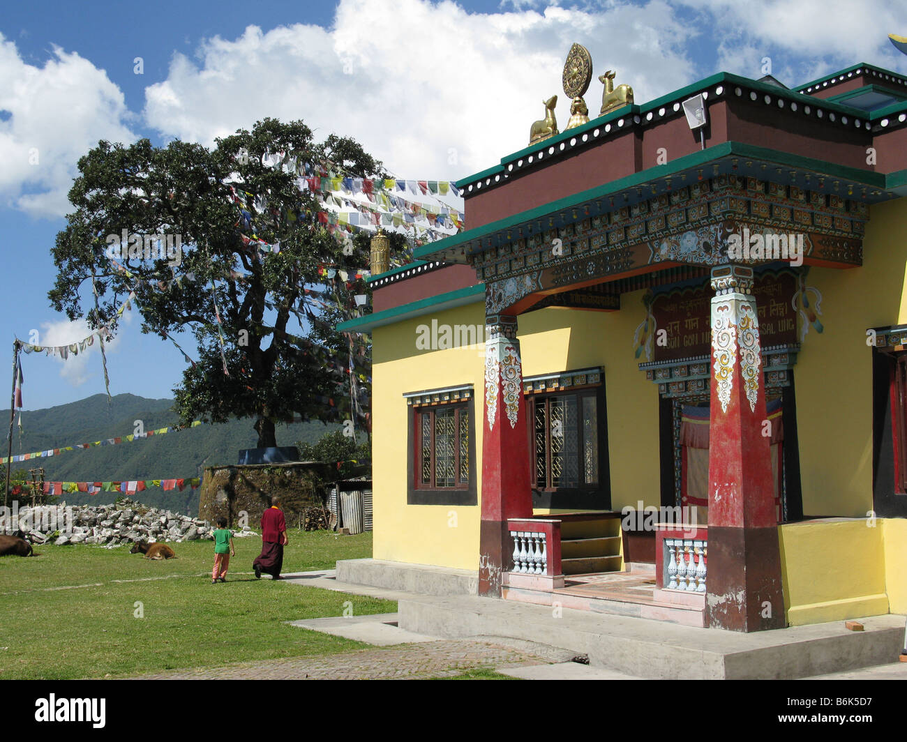 Kloster bei Nagi Gompa, Shivapuri, Kathmandu-Tal, Bagmati, Himalaya, Nepal, Zentral-Asien Stockfoto