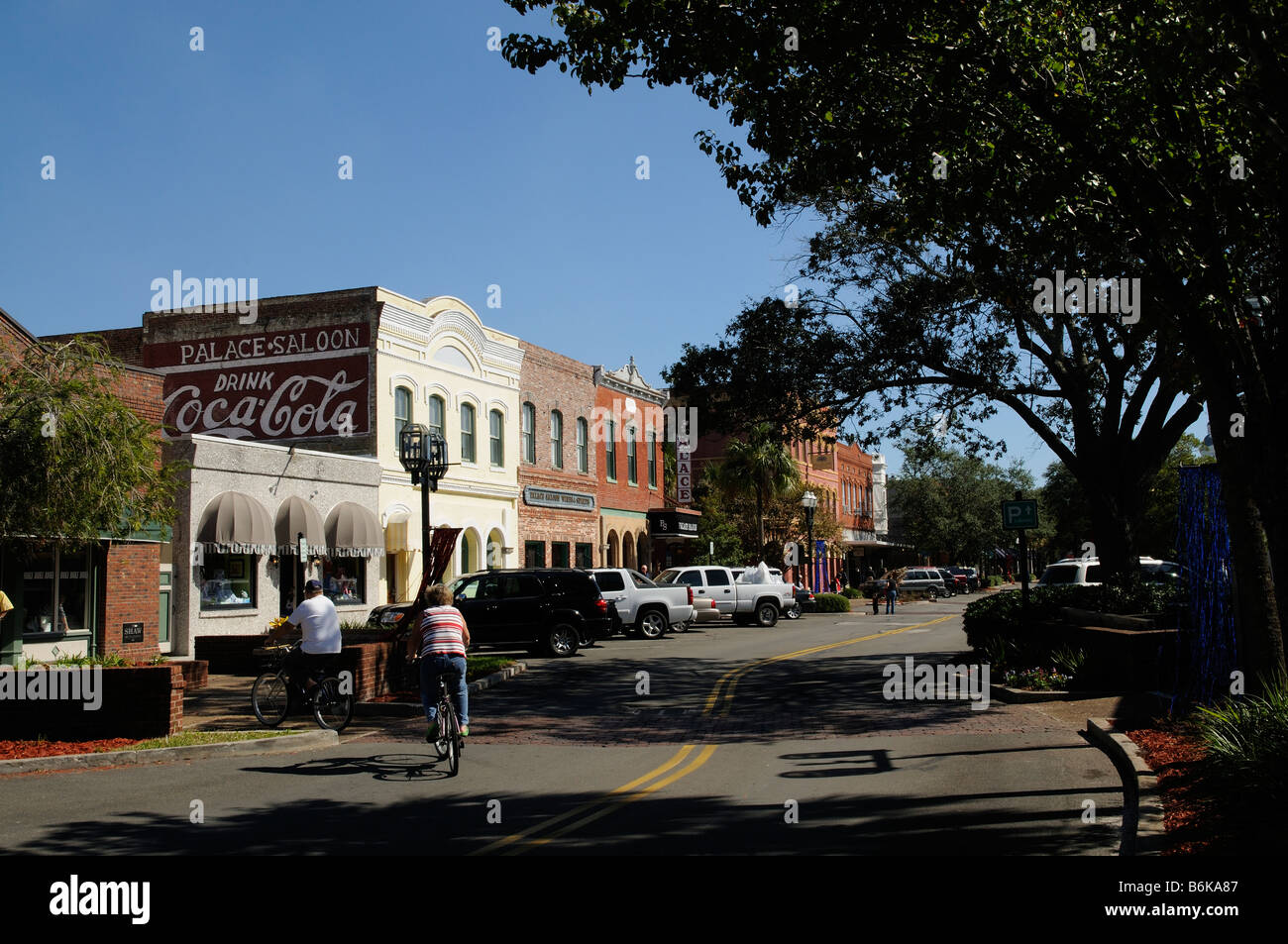 Orts-Zentrum Eigenschaften Fernandina Beach Amelia Island Florida USA Stockfoto