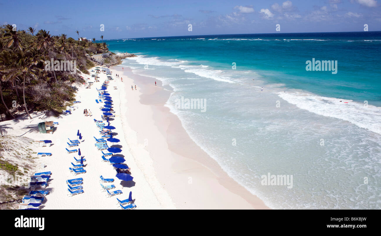 Ansicht von Crane Beach auf der Karibik-Insel Barbados Stockfoto