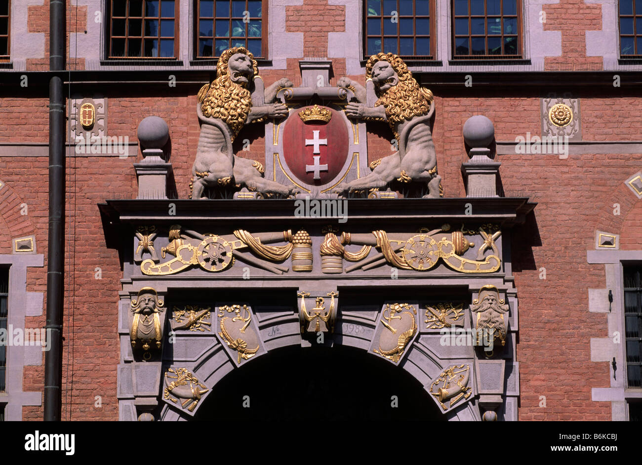 Polen, Danzig, großes Arsenal, Wappen Stockfoto