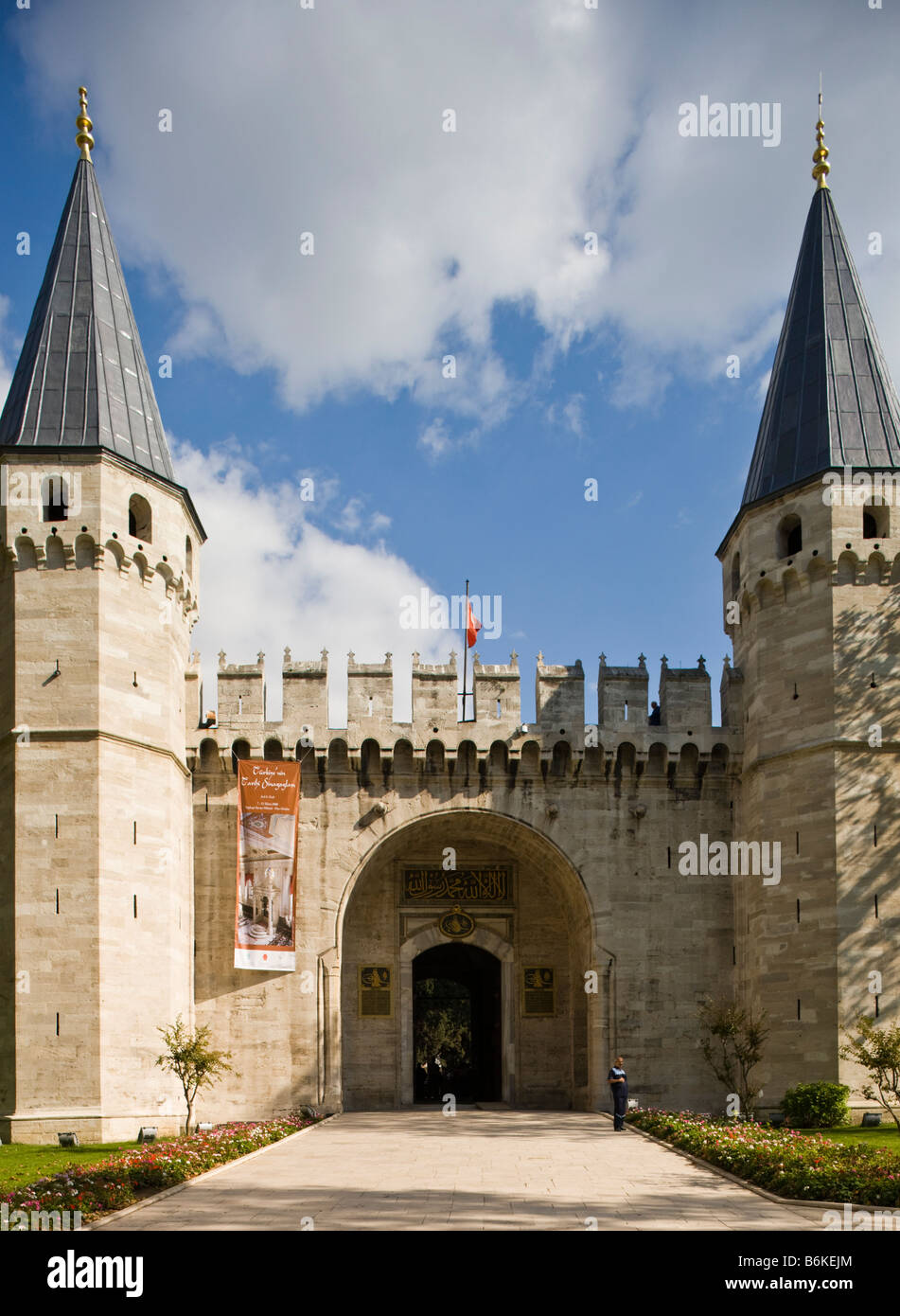 Das mittlere Tor des Topkapi Saray Palast, Istanbul, Türkei Stockfoto