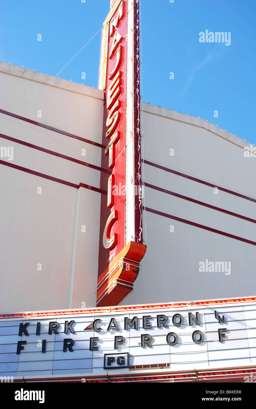 Historische Majestic Film Theater anmelden Eastland, Texas Stockfoto