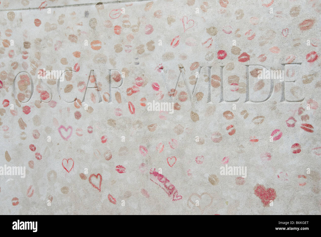 Grab von Oscar Wilde auf dem Friedhof Pere Lachaise Paris Frankreich Stockfoto
