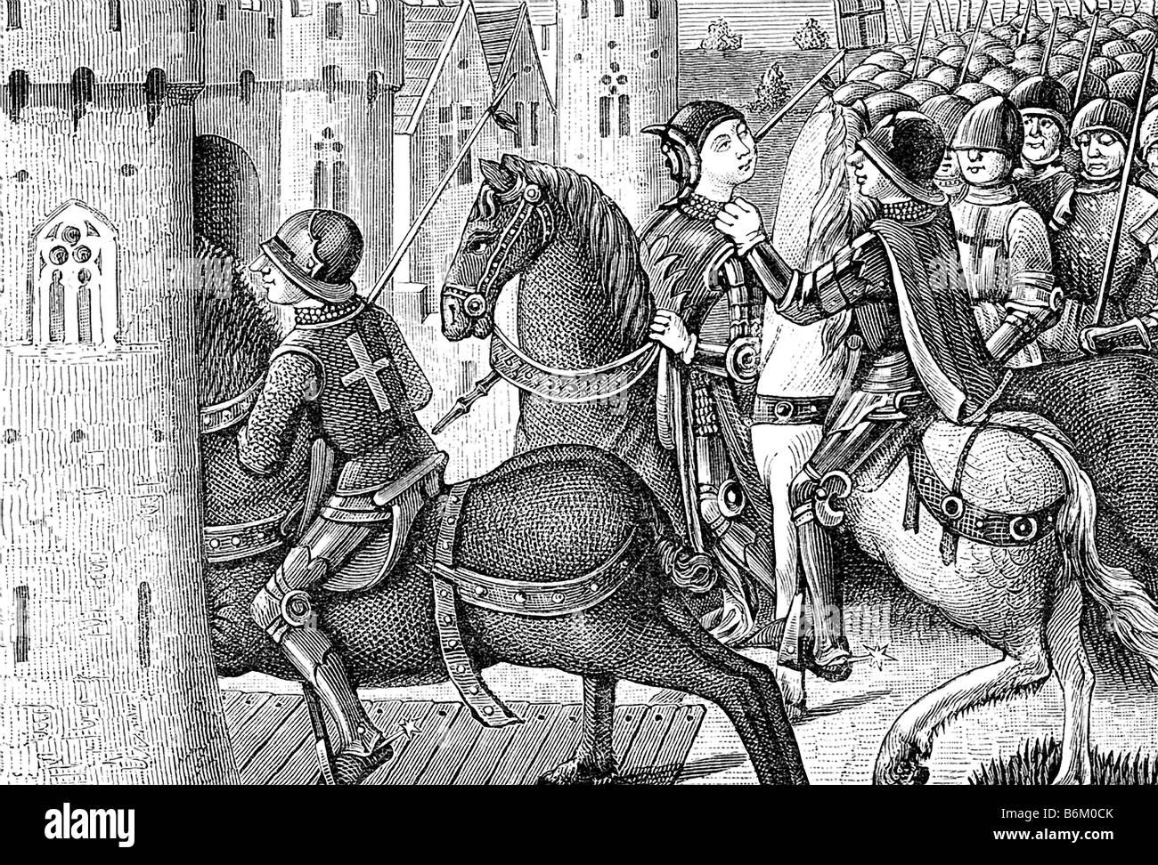 Jeanne d ' Arc gefangen genommen Stockfoto