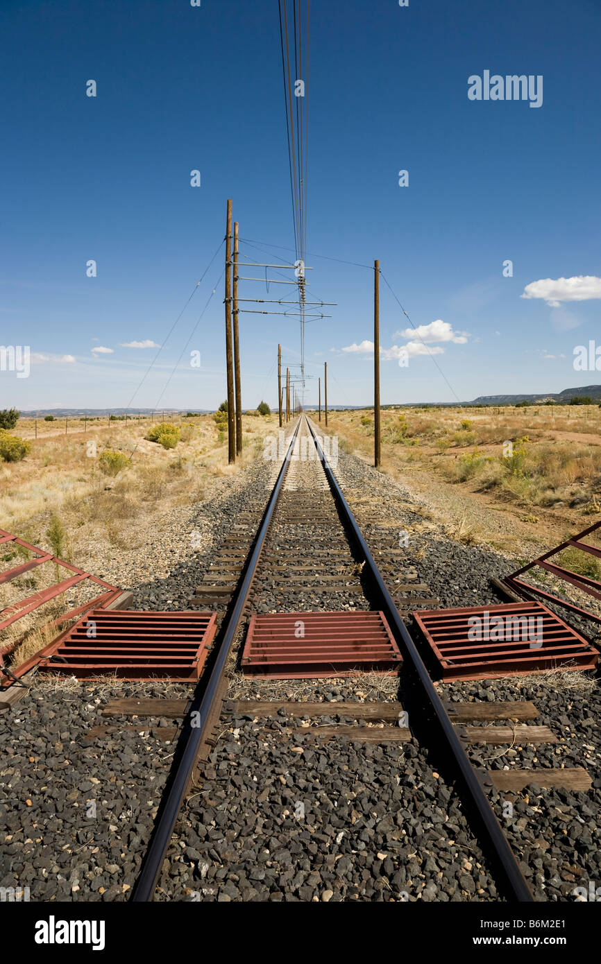Bahnstrecke in New Mexico, USA Stockfoto