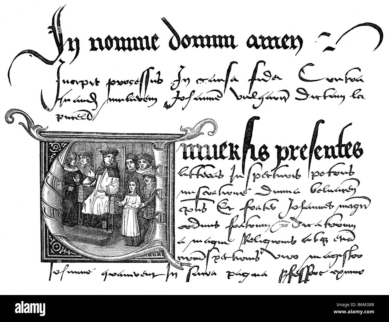 Joan of Arc Trial und Text des Verfahrens Stockfoto