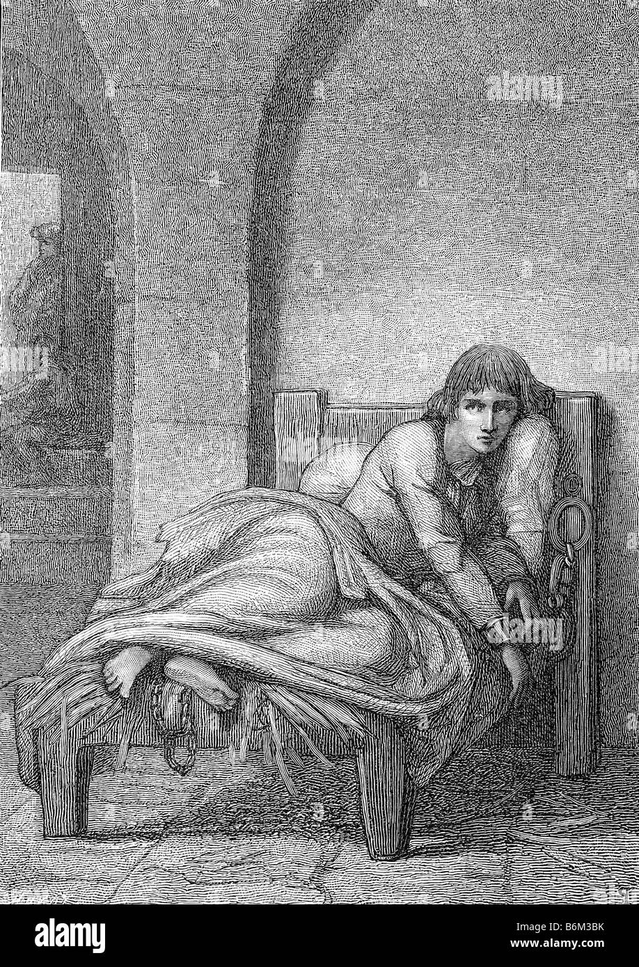 Jeanne d ' Arc im Gefängnis Stockfoto