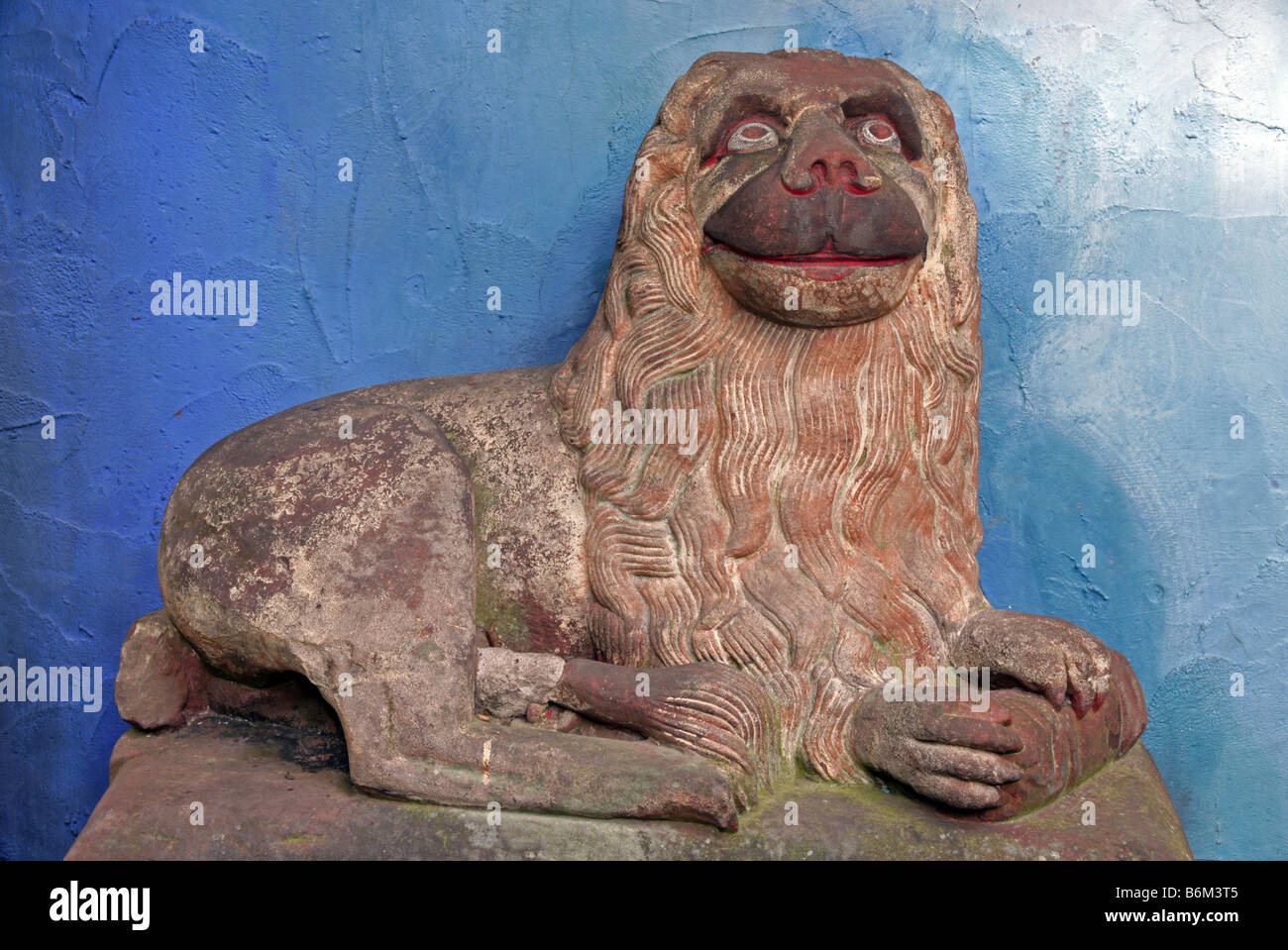 Skulptur in der walisischen Urlaub Dorf Portmeirion Stockfoto