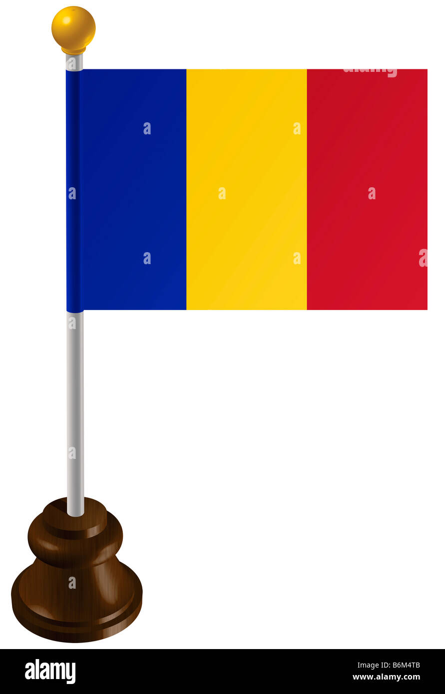Rumänien-Flagge als marker Stockfoto