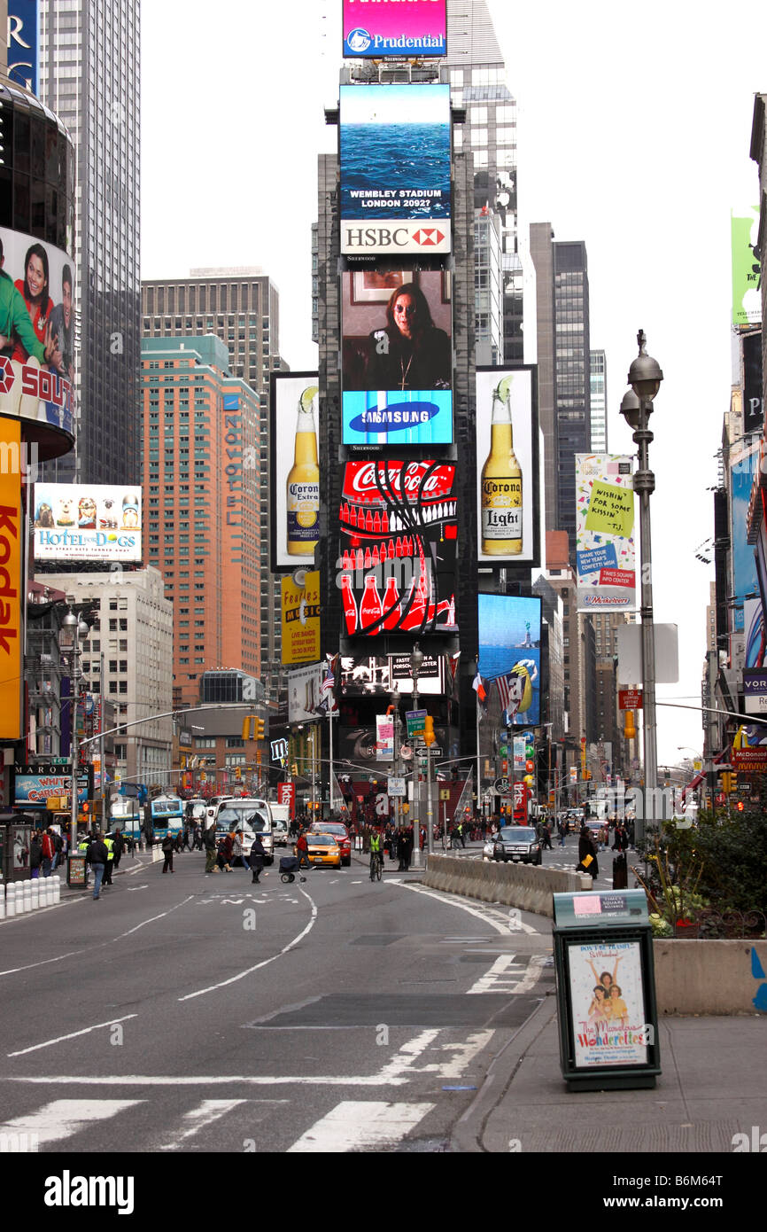 Weltberühmten Times Square, Manhattan, New York City Stockfoto