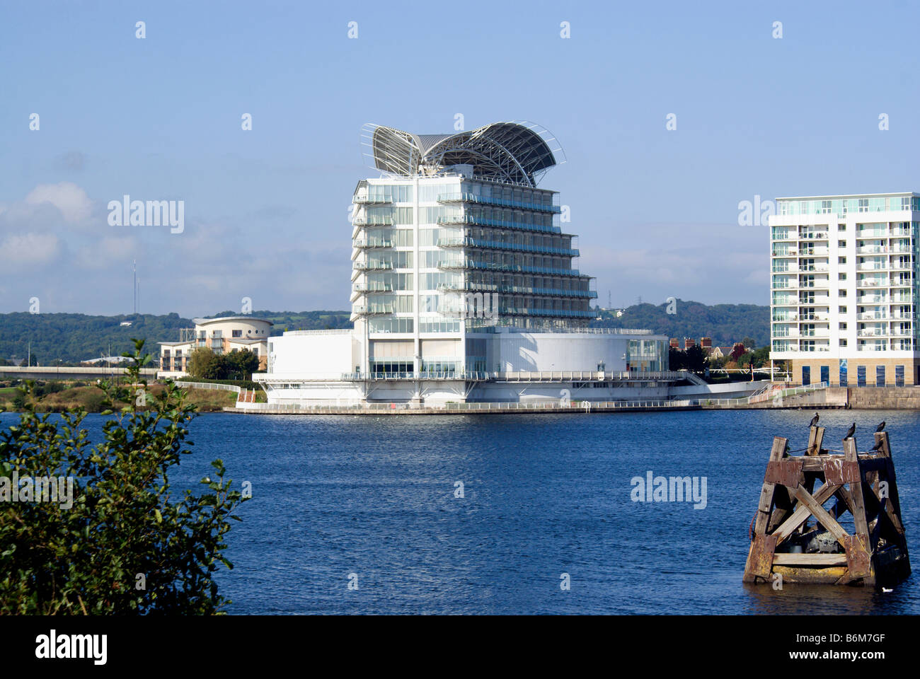 St Davids Spa, Cardiff Bay, South Wales. Stockfoto