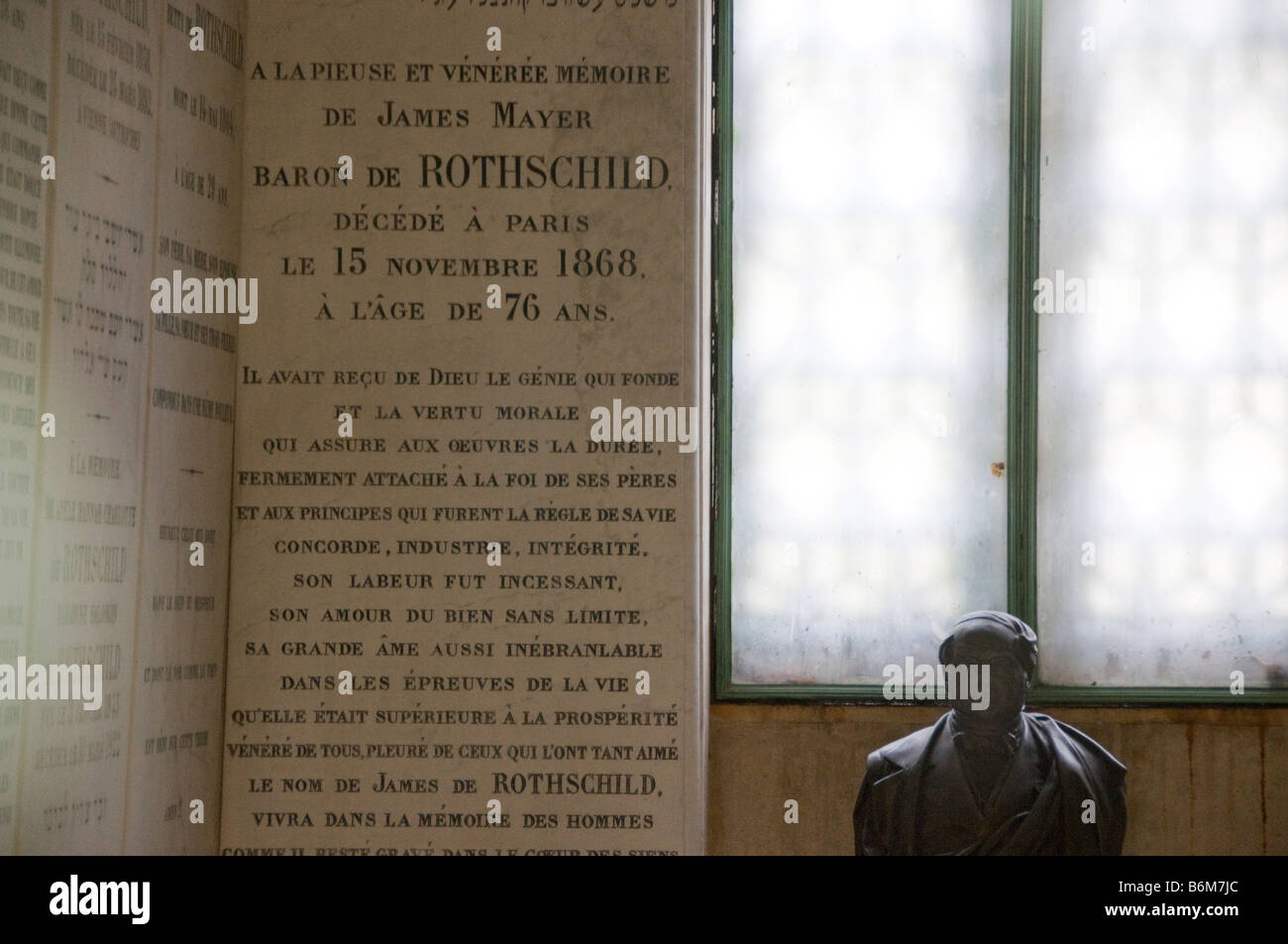 Das Grab von James Mayer Baron De Rothschild Frankreich Stockfoto