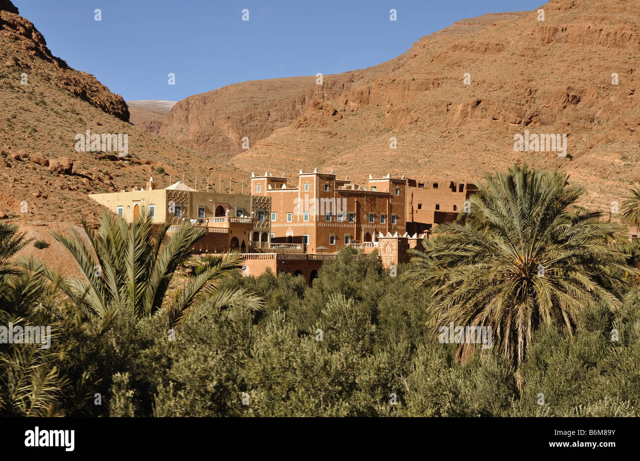 Casbah im Draa-Tal, Marokko Afrika Stockfoto