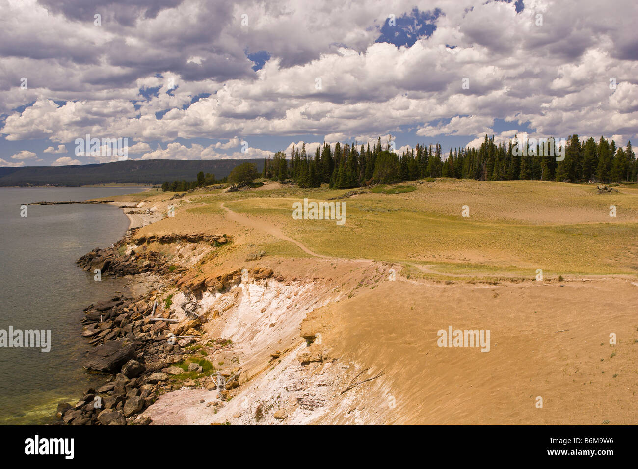 YELLOWSTONE-Nationalpark, WYOMING USA - Yellowstone Lake Stockfoto