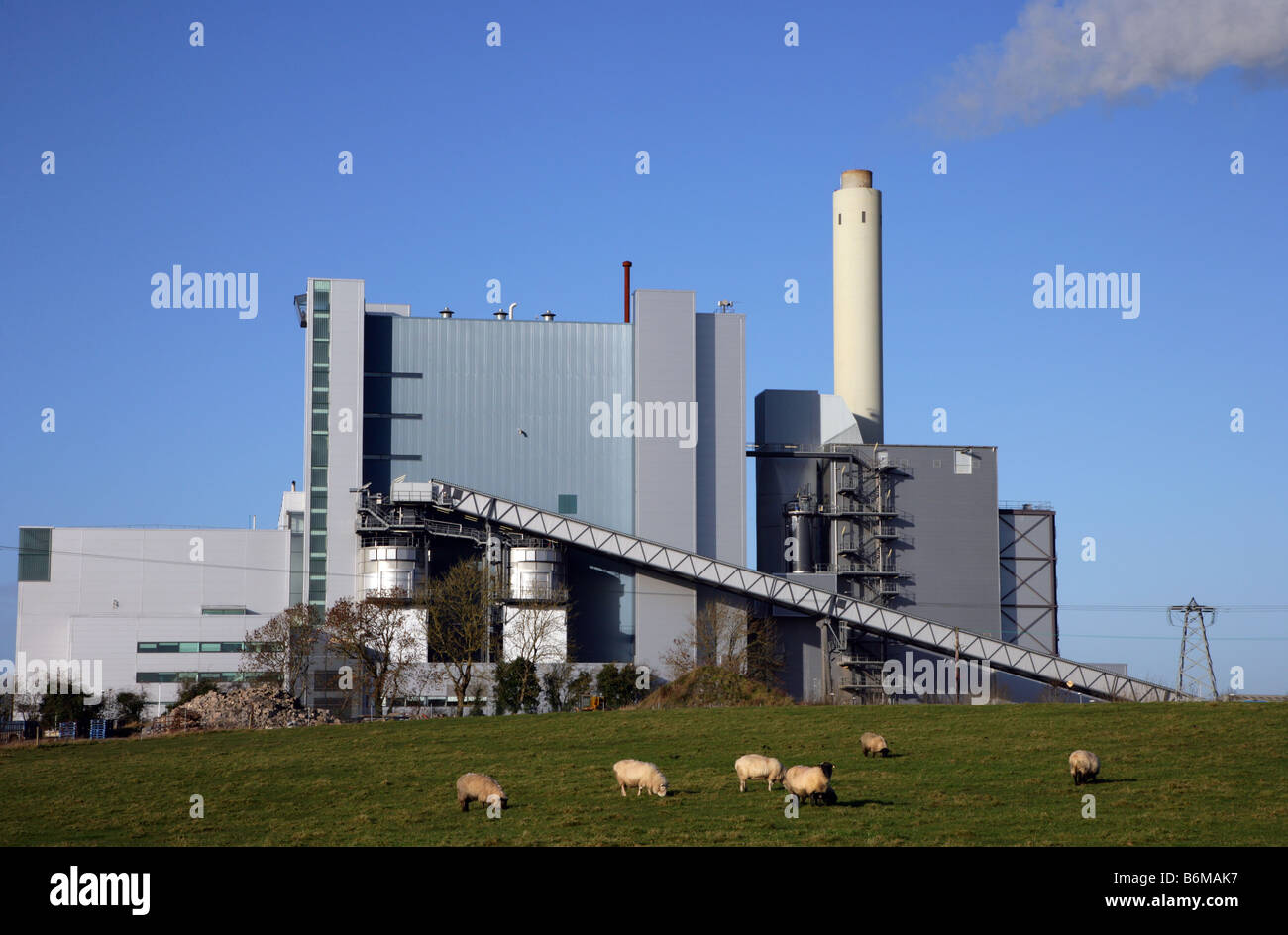 Torf angetrieben Lough Ree Kraftwerk Lanesborough County Roscommon, Irland Stockfoto