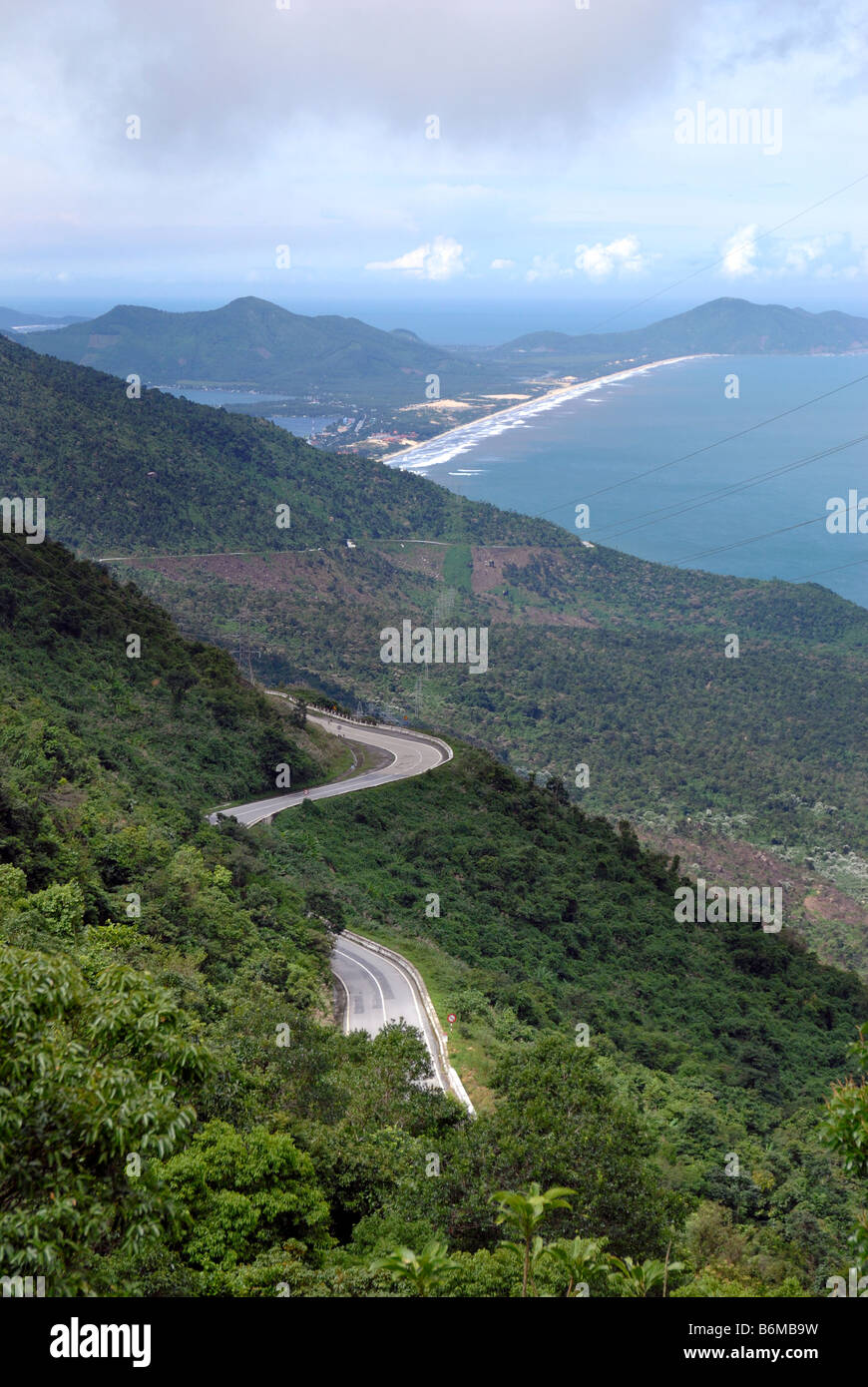 Hai-Van-Pass - Straße von Danang, Hue, Zentral-Vietnam Stockfoto