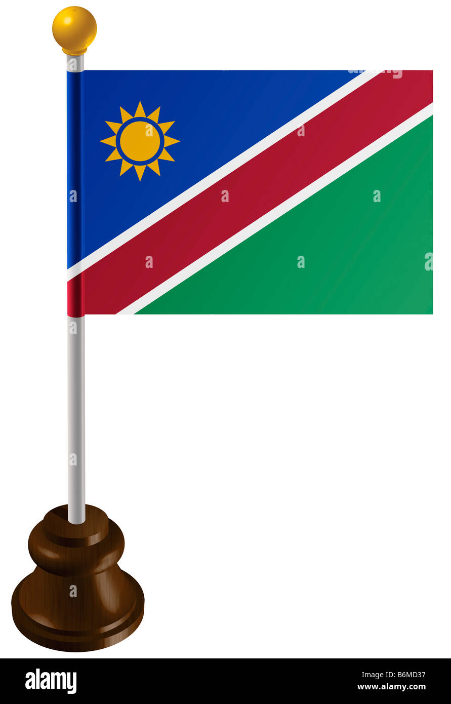 Namibia-Flagge als marker Stockfoto