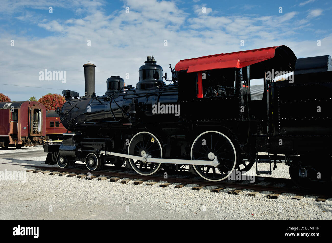 Dampflokomotive im Tennessee Valley Railroad Museum in Chattanooga, Tennessee Stockfoto