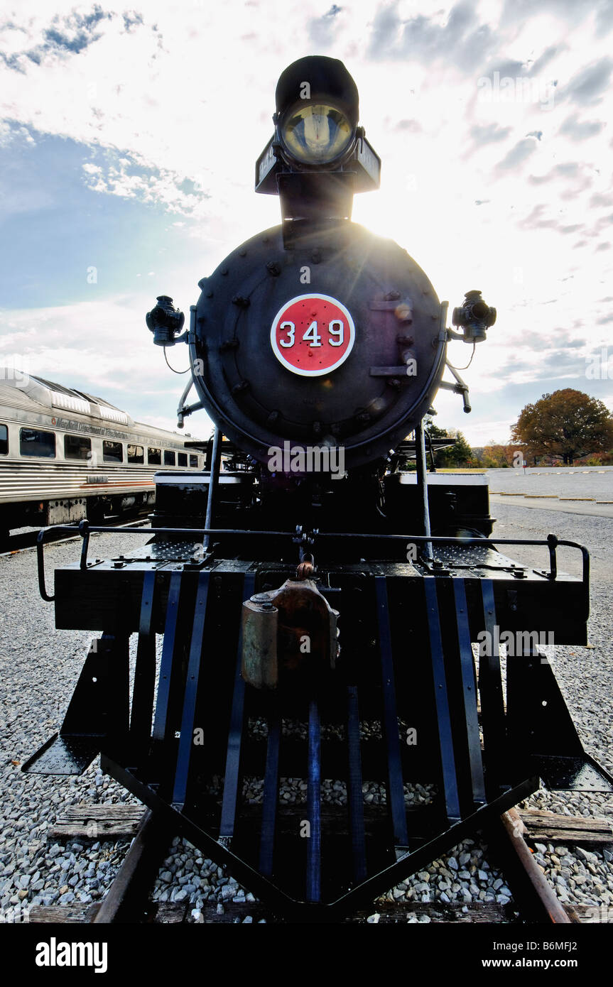 Dampflokomotive im Tennessee Valley Railroad Museum in Chattanooga, Tennessee Stockfoto