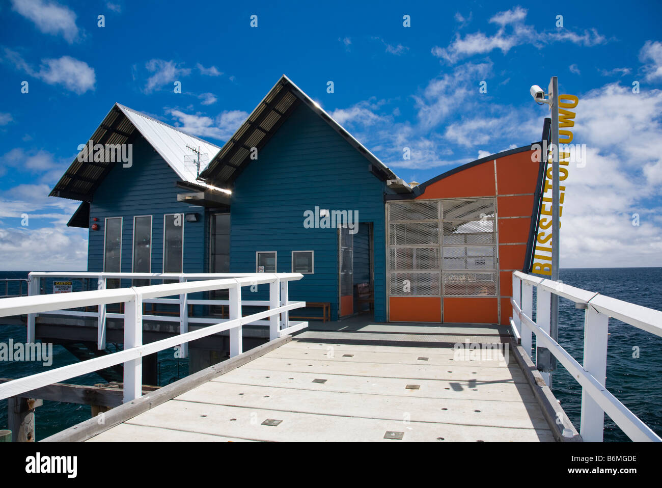 Unterwasser-Observatorium Busselton Jetty Westaustralien WA Stockfoto