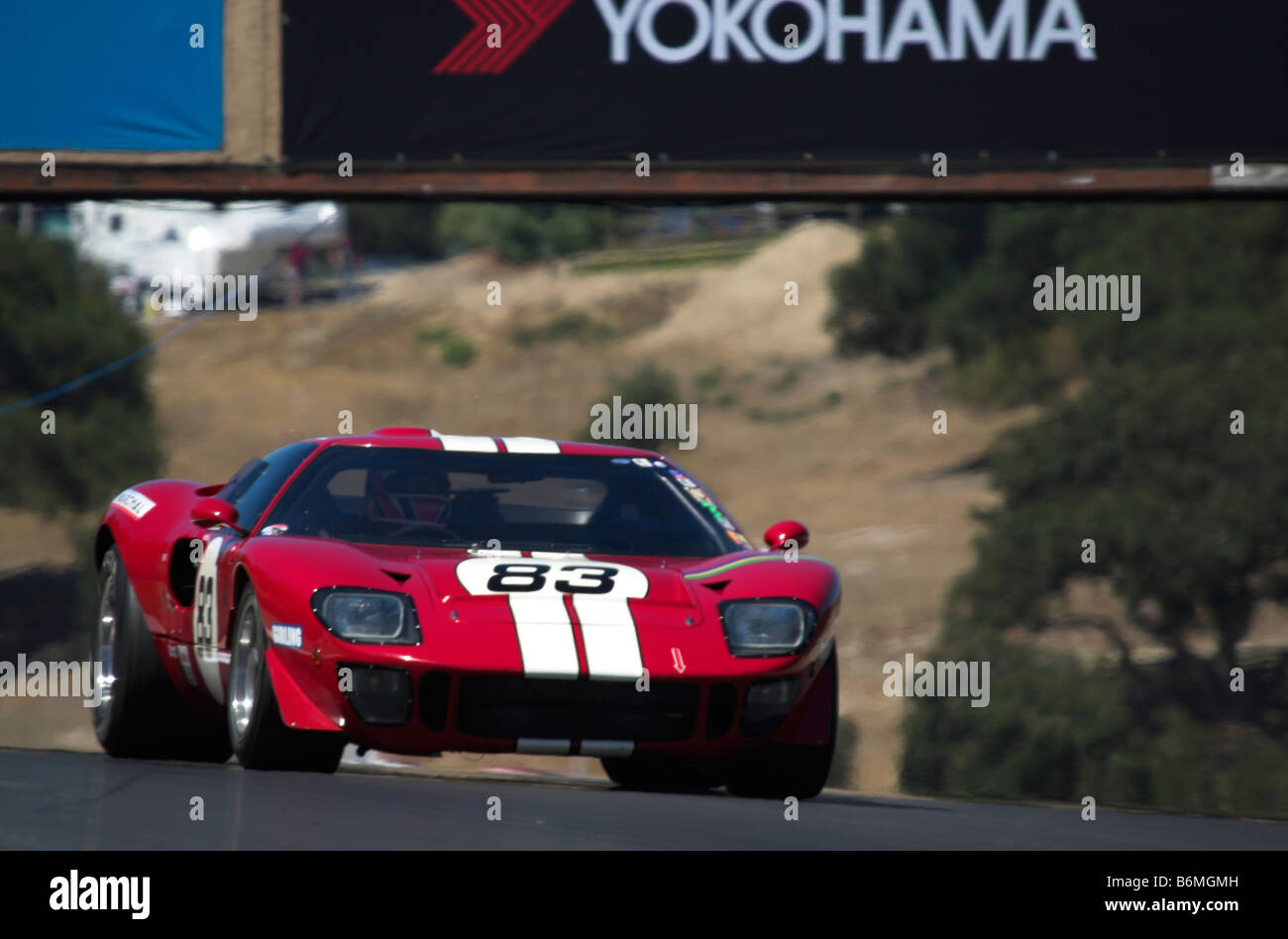 Eine 1969 Ford GT40 bei den historischen Automobil Rennen Monterey, Monterey, Kalifornien, USA Stockfoto