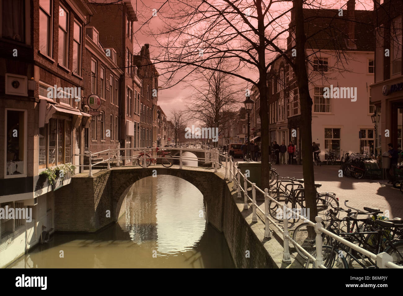 Altstadt von Delft Delft Niederlande Stockfoto