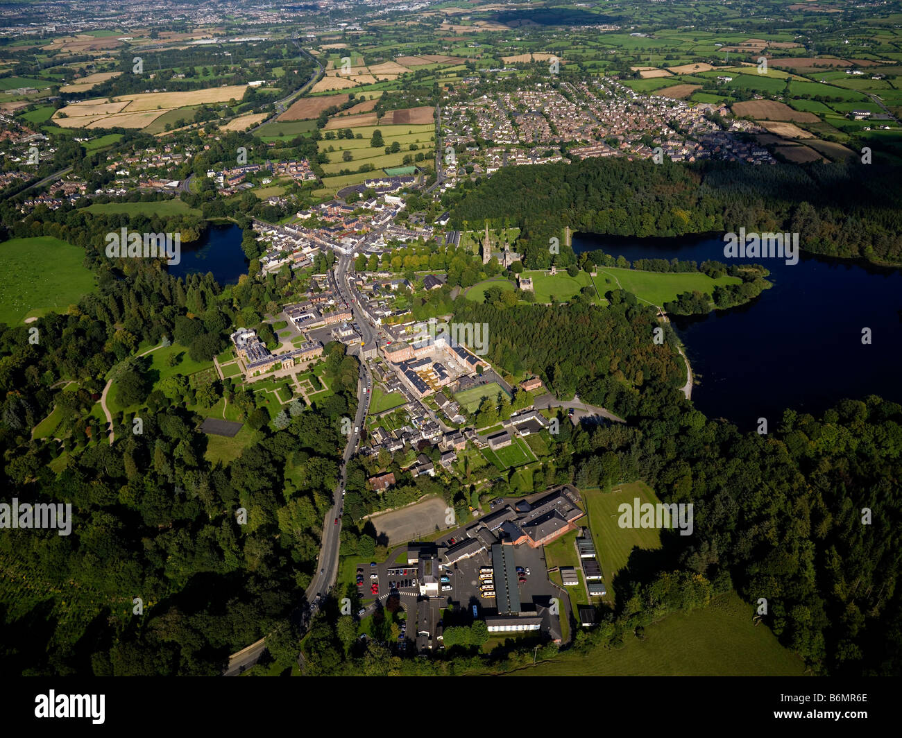 Antenne-Hillsborough-Co, Nordirland Stockfoto