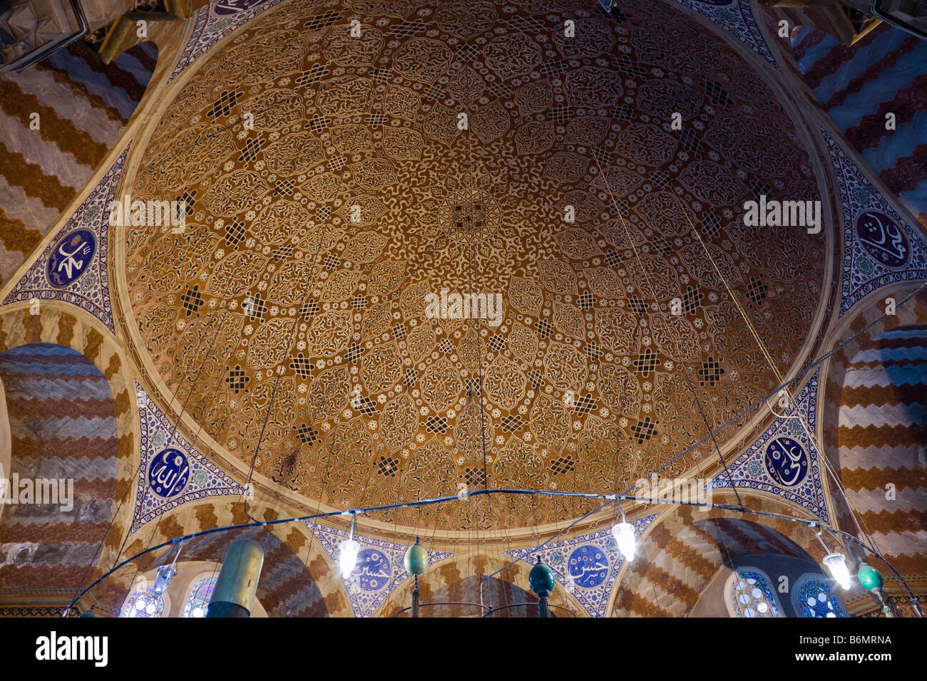 Interieur, Kanuni Sultan Süleyman Türbesi, Mausoleum von Suleiman dem prächtigen, Istanbul, Türkei Stockfoto